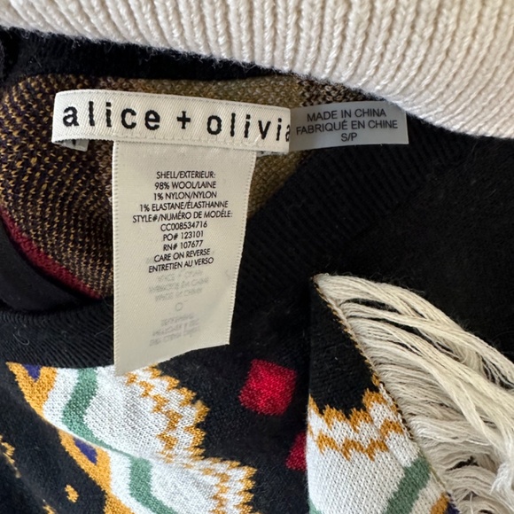 Alice + Olivia Felicity FairIsle Fringe Skirt - Picture 2 of 4